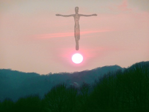 Christus über der Abendsonne!