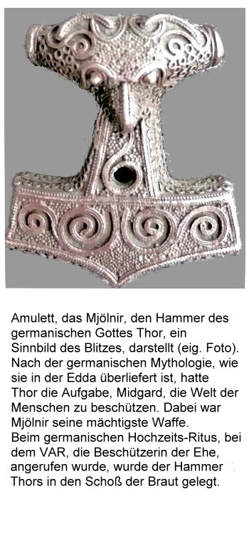 Mjölnir, der Hammer Thors, als Amulett